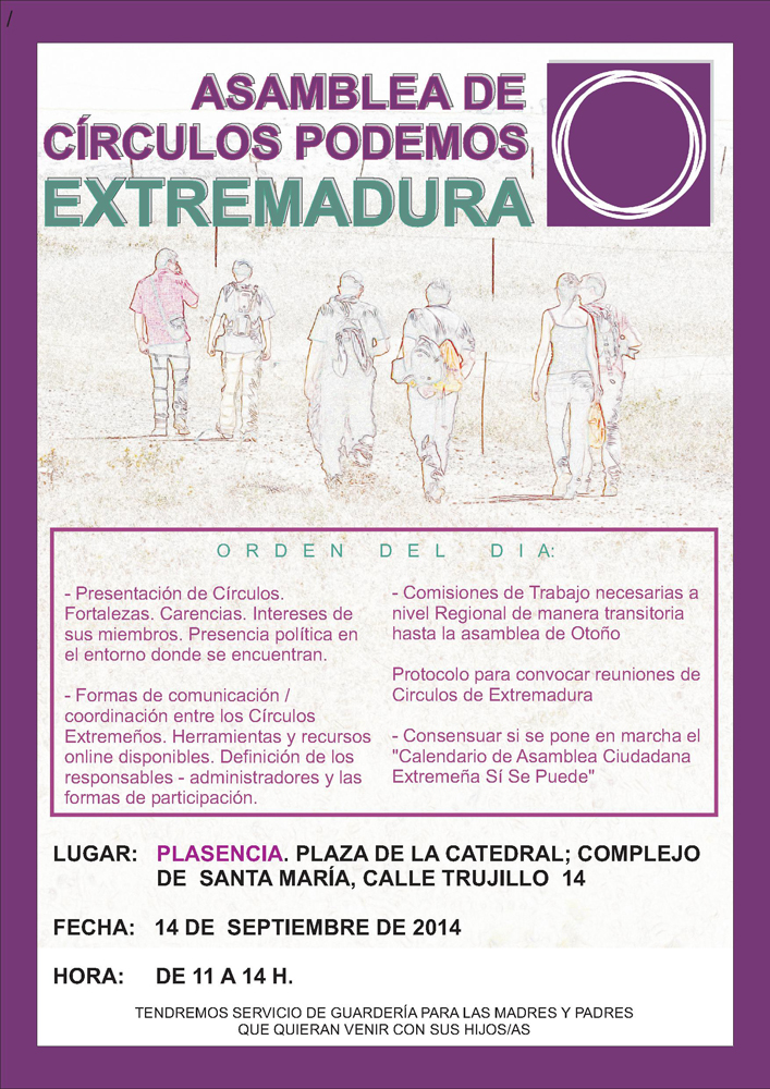 Asamblea de Círculos Podemos Extremadura - 14 de Septiembre 2014