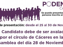 Secretaría General y Consejo Ciudadano en Podemos Cáceres