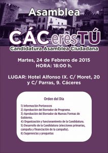 Asamblea CACeres Tú - Febrero 2015