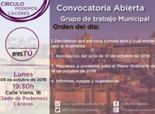 Cartel Asamblea 8 de octubre de 2018