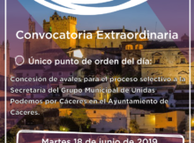 Convocatoria extraordinaria del círculo Podemos Extremadura